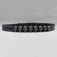 Unisex Genuine Western Leather Cross Rivet Punk Belt - Hip Hop Style
