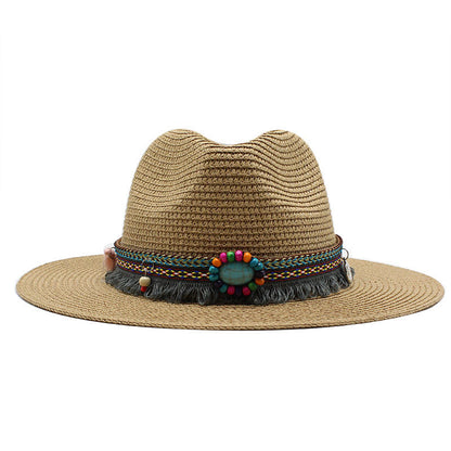 Jazz Cowboy Straw Outdoor Seaside Sun Hat