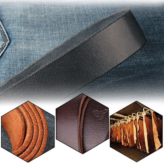 Men’s Genuine Leather Single Layer Pin Buckle Belt