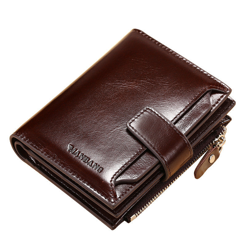 Men's leather Trifold wallet