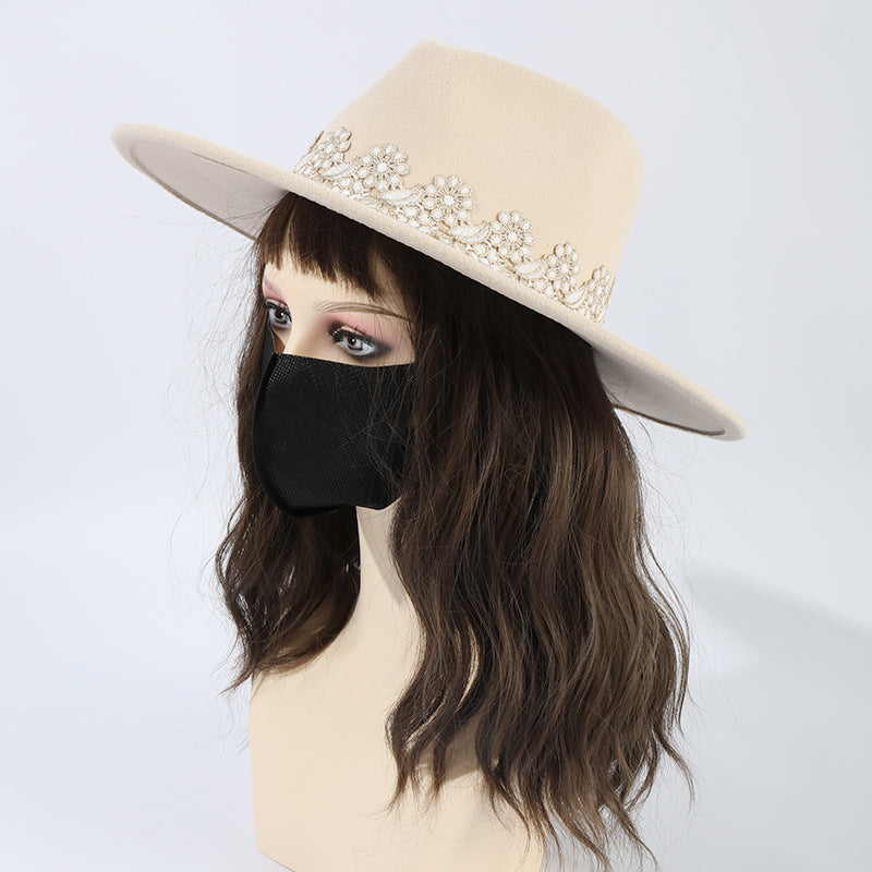 Broad-brimmed Hat Women's Fashion Lace Cowboy Hat