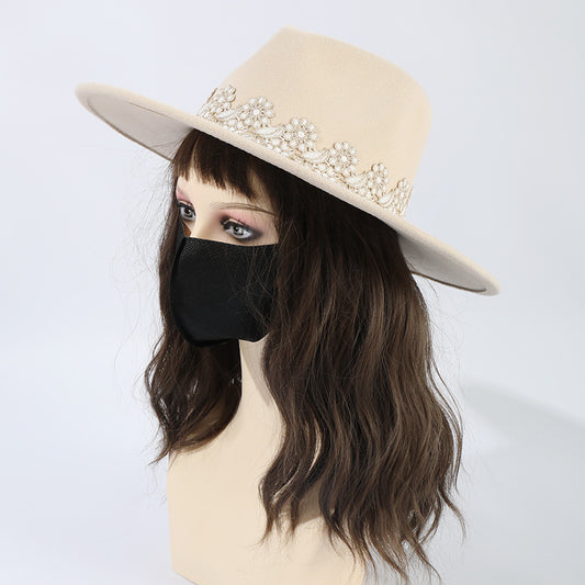 Broad-brimmed Hat Women's Fashion Lace Cowboy Hat