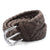 Men’s Suede Woven Canvas Golf Belt with Alloy Square Buckle