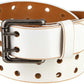 Men's Double Prong Roller Buckle Biker Belt – Full Grain