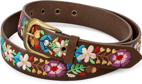 Women's Mexican Embroidered Floral Belt – Boho