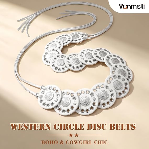 Women's Wide Disc Concho Belt – Boho Cowgirl