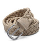 Men’s Suede Woven Canvas Golf Belt with Alloy Square Buckle