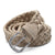 Men’s Suede Woven Canvas Golf Belt with Alloy Square Buckle