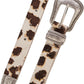 Lucky Brand Haircalf Western Leather Belt