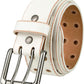 Men's Double Prong Roller Buckle Biker Belt – Full Grain