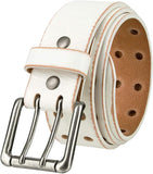 Men's Double Prong Roller Buckle Biker Belt – Full Grain