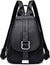 Women's Wine Red Soft Genuine Leather Mini Backpack Purse with Chain Detail
