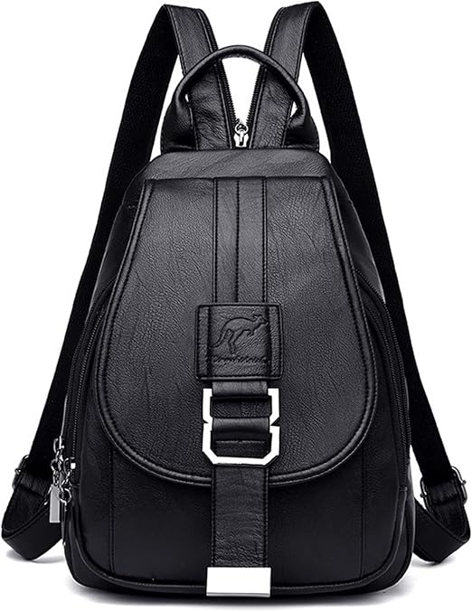Women's Wine Red Soft Genuine Leather Mini Backpack Purse with Chain Detail