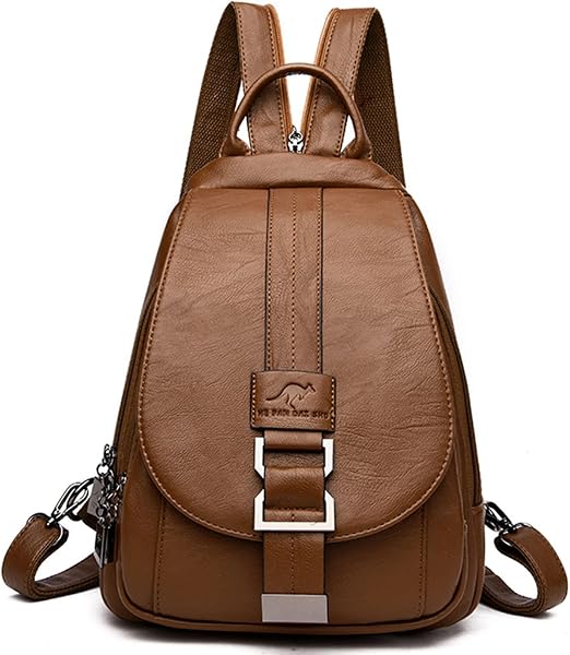 Women's Wine Red Soft Genuine Leather Mini Backpack Purse with Chain Detail