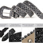 Unisex Diamond Studded Rhinestone Belt – Microfiber Leather