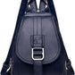Women's Wine Red Soft Genuine Leather Mini Backpack Purse with Chain Detail
