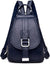 Women's Wine Red Soft Genuine Leather Mini Backpack Purse with Chain Detail