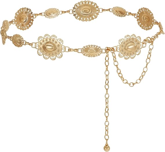 Women's Silver Western Concho Waist Chain