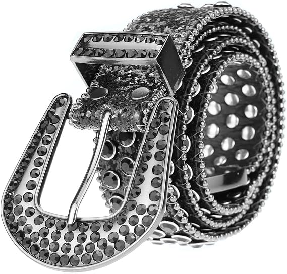 Women's Rhinestone Sequin Cowgirl Belt – Reinforced Buckle