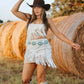 Women's Metal Concho Turquoise Waist Chain Belt