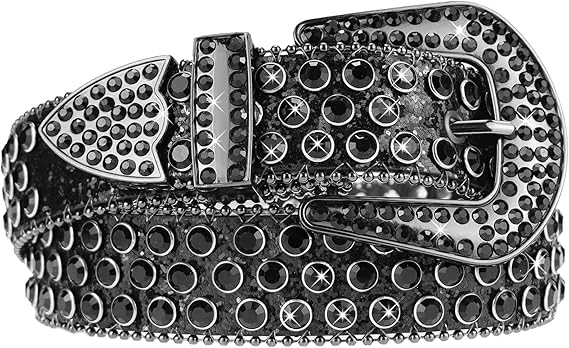 Women's Rhinestone Sequin Cowgirl Belt – Reinforced Buckle