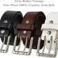 Men's Double Prong Roller Buckle Biker Belt – Full Grain