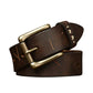 Washed-Out Vintage Cow Leather Pin Buckle Jeans Belt