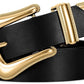 Women's Leather Belt – Retro Silver Buckle