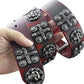 Men's Goth Skull Cross Genuine Leather Belt – Red