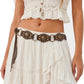 ZJPLUS Boho Concho Tassel Belt