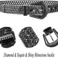 Women's Rhinestone Sequin Cowgirl Belt – Reinforced Buckle