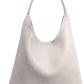Women's Slouchy Coffee Vegan Leather Hobo Shoulder Bag with Magnetic Closure