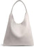Women's Slouchy Coffee Vegan Leather Hobo Shoulder Bag with Magnetic Closure