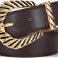 XZQTIVE Modern Rodeo Gold Buckle Belt