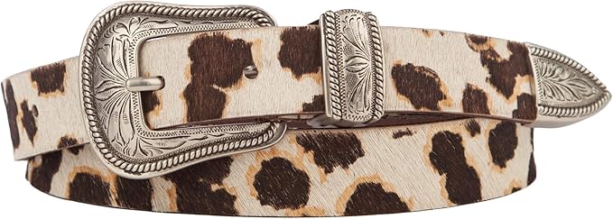 Lucky Brand Haircalf Western Leather Belt