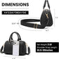 Women's Black Checkered Woven Vegan Leather Mini Satchel Crossbody Bag
