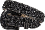 Unisex Diamond Studded Rhinestone Belt – Microfiber Leather