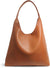 Women's Slouchy Coffee Vegan Leather Hobo Shoulder Bag with Magnetic Closure