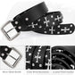Unisex Studded Cross Goth Punk Belt – Gold/Silver
