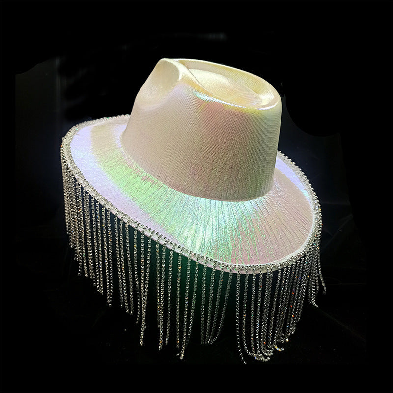 Western Diamond Tassel Illusion Cowboy Hat