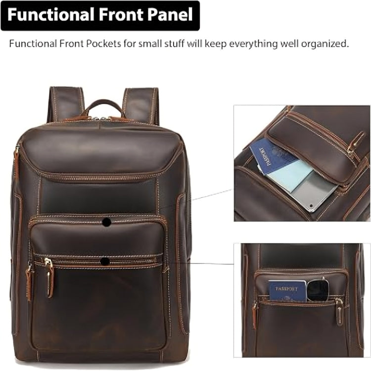 Men's Waxed Full Grain Leather Business Rucksack – 17