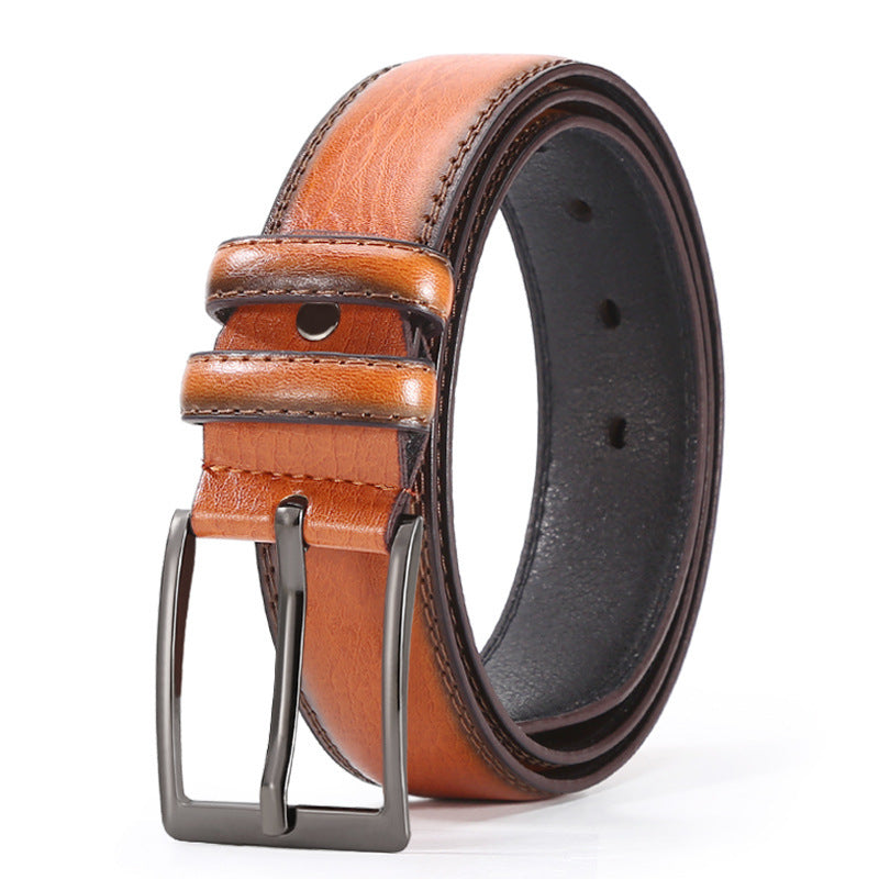 Men's Fashion Business Belt with Alloy Pin Buckle
