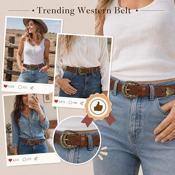 Women's Cowgirl Country Belt – Vintage Buckle