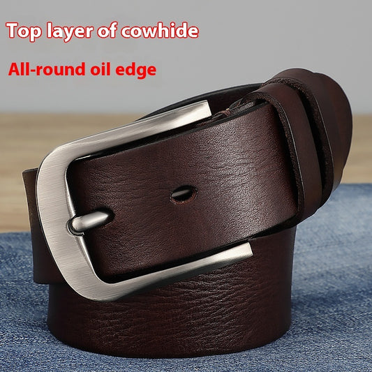First Layer Genuine Cowhide Leather Men’s Casual Belt
