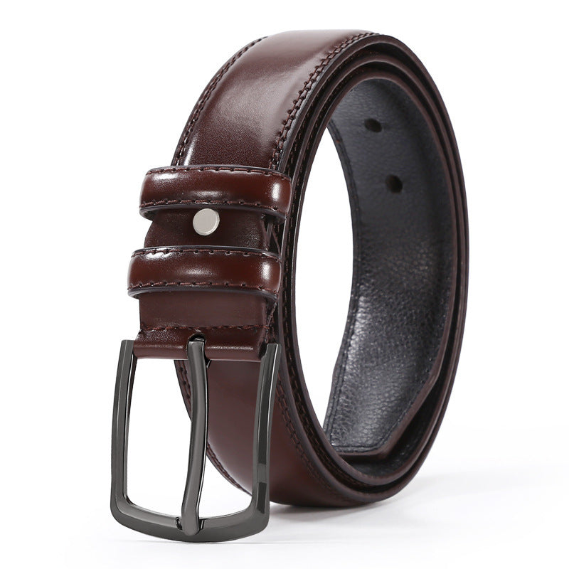 Men's Fashion Business Belt with Alloy Pin Buckle