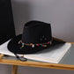 Western Cowboy Hat Men's And Women's Gem Chain Fedora Hat