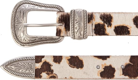 Lucky Brand Haircalf Western Leather Belt