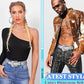Unisex Crystal Diamond Studded Western Belt