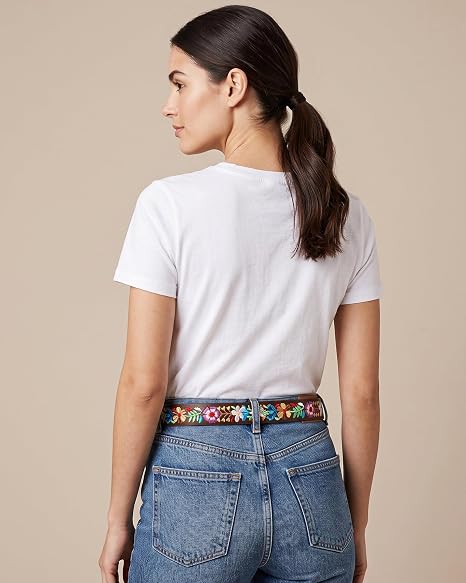 Women's Mexican Embroidered Floral Belt – Boho
