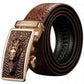 Men’s Statement Leather Belt with Automatic Buckle
